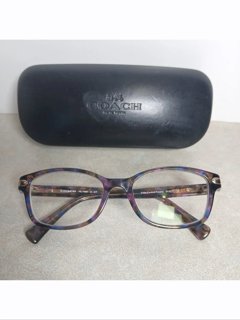 Coach Eyeglasses Confetti Purple HC 6065 5288 Authentic Glasses Frame + Case